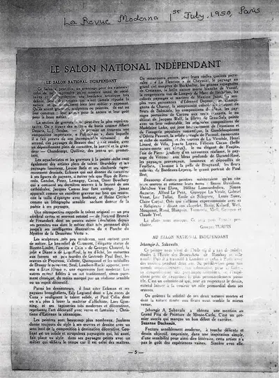 Jehangir Sabavala (Writer), At the independent national show, 1950, Newspaper Clipping