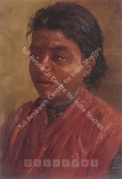 Pestonji Bomanji (Artist), Village Belle, Painting