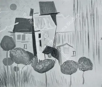 S.N. Butt (Artist), Green Landscape, Painting