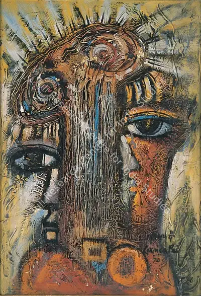 Laxman Pai (Artist), Mushroom, 1970, Painting