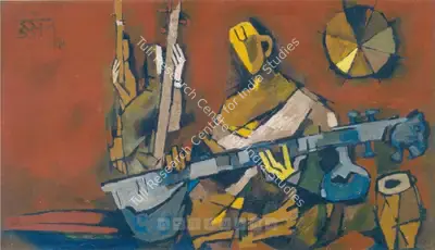 M.F. Husain (Artist), Orchestra, 1960, Painting