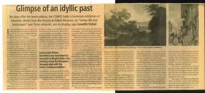 Anoothi Vishal (Reporter), Glimpse of an Idyllic Past, 2008, Newspaper Clipping