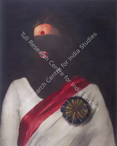 Bikash Bhattacharjee (Artist), Miss T.-Social Gathering, 1975, Painting