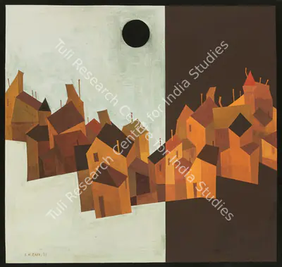 Raza, S.H. (Artist). Black Sun (Le Soleil Noir), 1953 | Painting, Ch.NeY/19.03.25, 2025 · Christie's