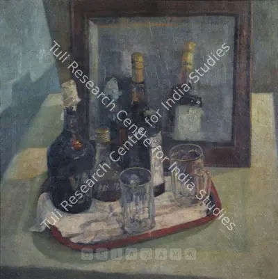 Bikash Bhattacharjee (Artist), Still Life, 1966, Painting