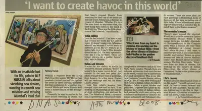Farhana Farook (Reporter), I Want to Create Havoc in This World, 2008, Newspaper Clipping