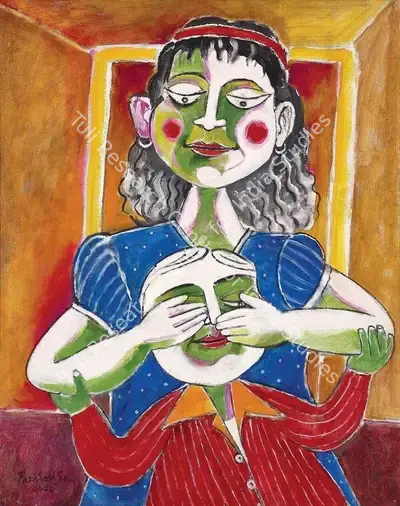 Paritosh Sen (Artist), The Guessing Game, 2000, Painting