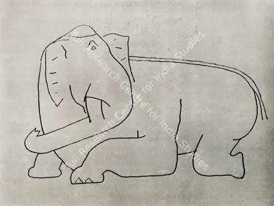 M. F. Husain (Artist), Khajuraho Drawing, 1954, Drawing