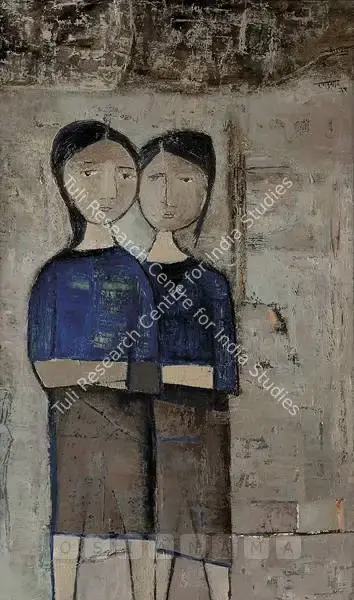 Ramkumar (Artist), Sisters, 1967, Painting