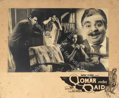 Aspi Irani (Producer), Oomar Qaid, 1961, Photographic Still Mounted on Lobby Card