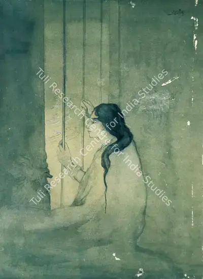 Abanindranath Tagore (Artist), Sita In Captivity In Lanka, 1907, Painting
