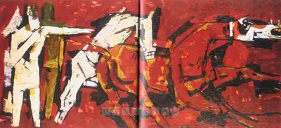 M.F. Husain (Artist), Untitled, 1950, Painting