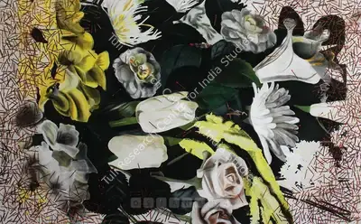 Hema Upadhyay (Artist), Bleeding Hearts, 2005, Painting