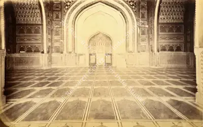 Willoughby Wallace Hooper (Photographer), Interior of Taj Mahal, Agra, Antiquarian Photograph