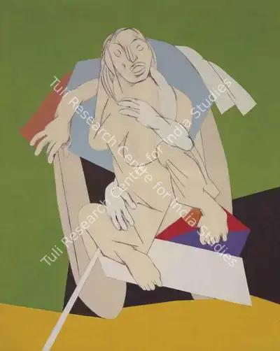Mehta, Tyeb (Artist). Untitled (Woman on Rickshaw). Oil on canvas, 1994 | Painting | FineArts | 00595257