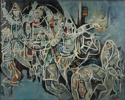 Bijon Choudhury (Artist), Untitled, 1963, Painting