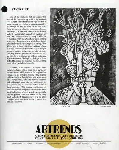 Janakiram, P.V. (Editor). Artrends - A Contemporary Art Bulletin. 5(2 & 3). Madras: Progressive Painters, January-April 1966 | Bulletin | FineArts | 00842095
