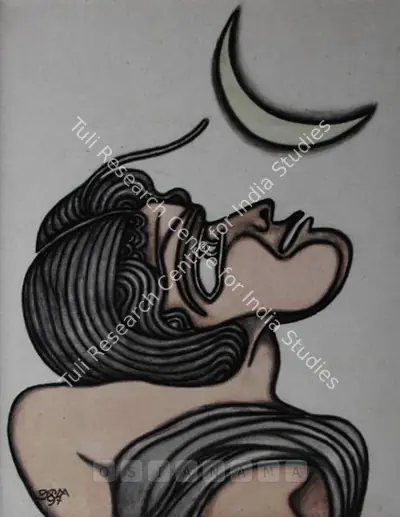 Prokash Karmakar (Artist), Nude, 1997, Painting