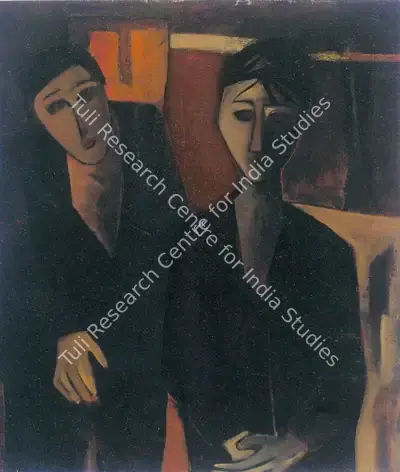 Ramkumar (Artist). Untitled. Oil on canvas, 1959 | Painting | FineArts | 00372820