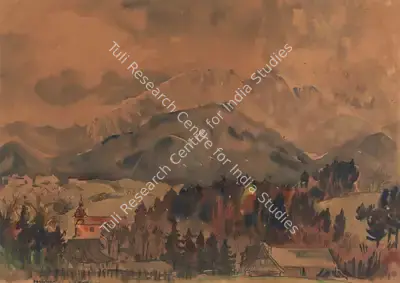 K.K. Hebbar (Artist), Zakopane, 1953, Painting