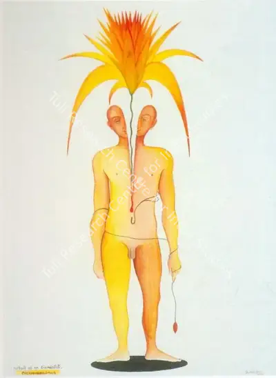 Surendran Nair (Artist), Portrait of an Evangalist Cuckoonebulopol, 2001, Painting