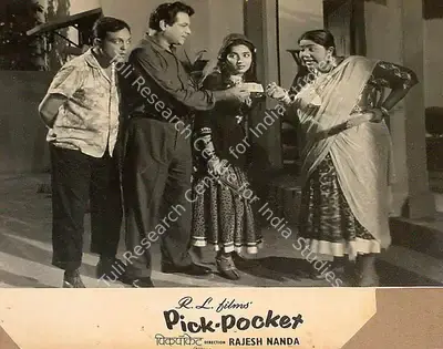 R.L. Sharma (Producer), Pick Pocket, 1962, Lobby Card