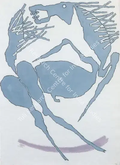 Prokash Karmakar (Artist), Horse, 1990, Painting