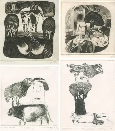 K. Laxma Goud (Artist), Various, 1971, Graphic Art