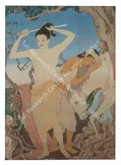 Rama Mukherji (Artist), Untitled (The Great Renunciation), Painting