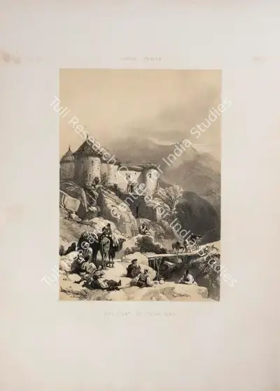 J.D. Hardinge (Lithographer), Hill fort of Gulab Sing, 1847, Lithograph