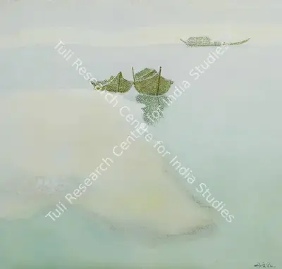 N.S. Bendre (Artist), Untitled (Boats), 1962, Painting