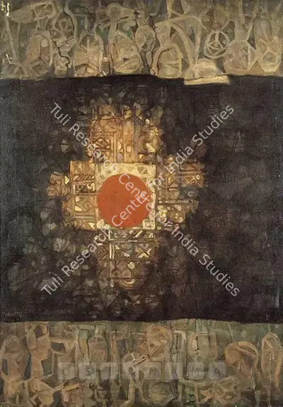 Ray, Shyamal Dutta (Artist). Protest. Watercolour on paper, 1985 | Painting | FineArts | 00376629