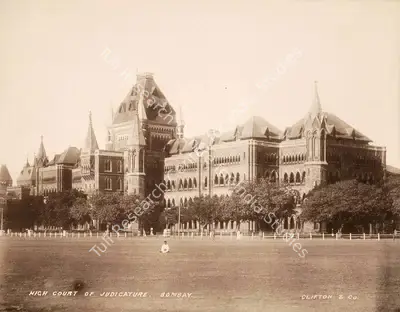 Studio Clifton & Co. (Photographic Studio), High Court of Judicature, Bombay, 1900, Antiquarian Photograph