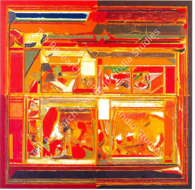Raza, S.H. (Artist). Rajasthan I. Acrylic on canvas, 1983 | Painting  | 00878499