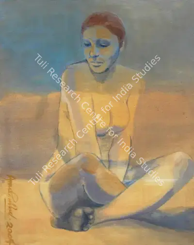 Sud, Anupam (Artist). Untitled (Seated woman), 2009 | Painting, Bon.Lon/25.05.22, 2022 · Bonhams