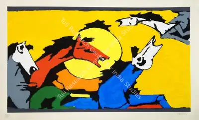 M.F. Husain (Artist), Horses, Graphic Art