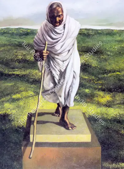 Bikash Bhattacharjee (Artist), Homage to Satnu's Grandmother, 1982, Painting