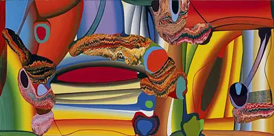 Bose Krishnamachari (Artist), Stretched Bodies, Painting