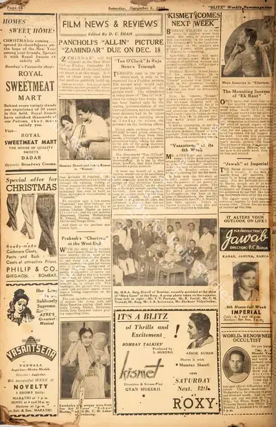 D.C. Shah (Editor), Pancholi's "ALL-in" Picture "Zamindar" Due on Dec. 18, 1942, Film Review