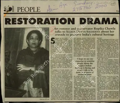 Rupika Chawla (Reporter), Restoration Drama, 2000, Newspaper Clipping