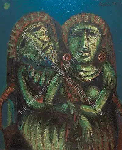 Mondal, Rabin (Artist). King and Queen, 1991 | Painting, Os.Mum/02.12.05, 2005 · Osian's