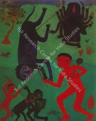Madhavi Parekh (Artist), Devi, 1992, Painting