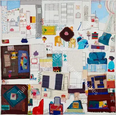 Shreyasi Chatterjee (Artist), Loti, Laying Out The Interior, Painting