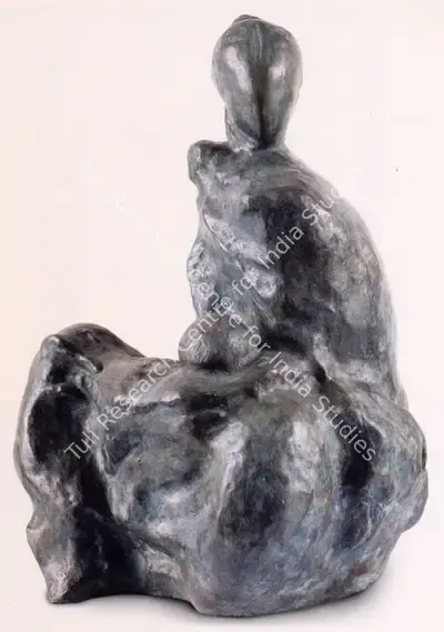 Prodosh Dasgupta (Artist), Mother And Child (Gothic), Sculpture