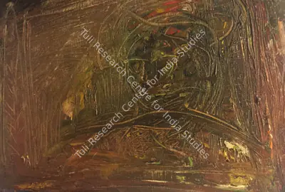 Sailoz Mookherjea (Artist), Untitled (Portrait), 1950, Painting