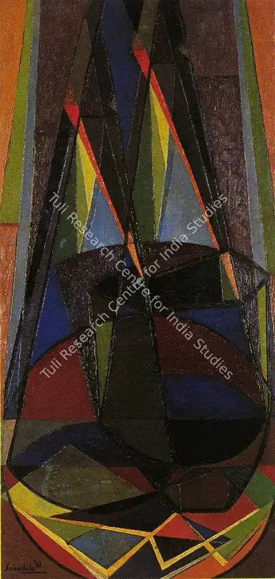 Jehangir Sabavala (Artist), Still-Life with Bottles, 1961, Painting
