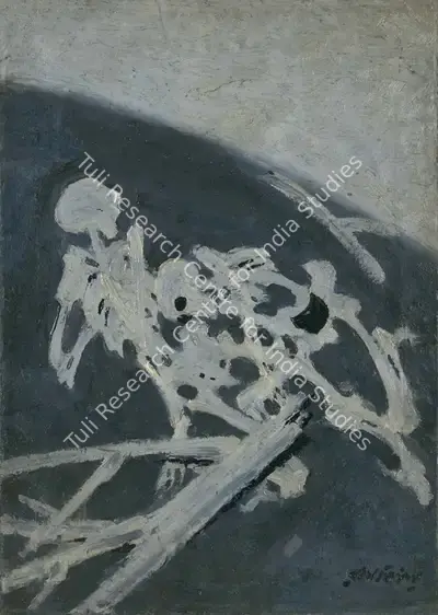 Baij, Ramkinkar (Artist). Skeleton Form, n.d. | Painting, AG.Mum/23.08.17, 2017 · Asta Guru