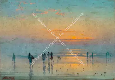 Sardar Sobha Singh (Artist), Sunset, 1925, Painting