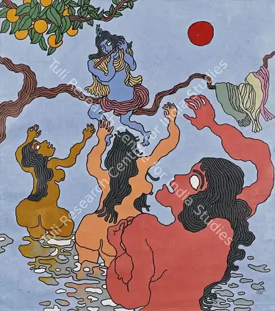 Prokash Karmakar (Artist), Radha Krishna, 2005, Painting