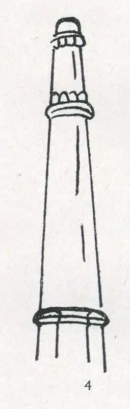 Unknown (Artist), Minar at Khirki Mosque, 1350, Sketch